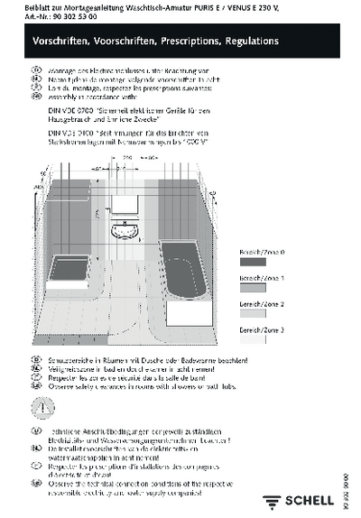Waschtisch-Elektronik Celis E m.Temperaturregler 230V verchromt Schell
