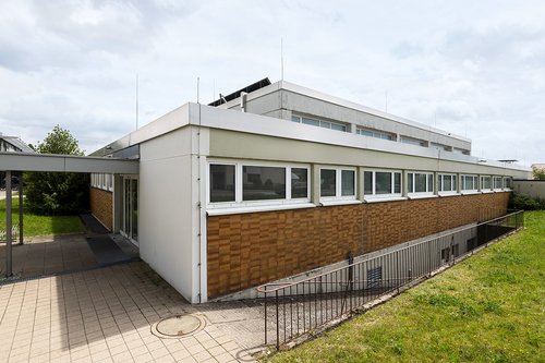 Exterior view of the small sports centre in Freudenstadt. Exterior view of the small sports centre in Freudenstadt.