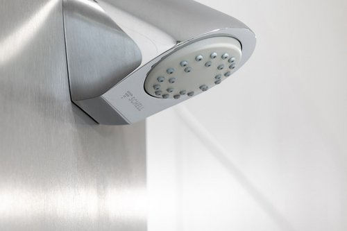 LINUS Inox DP-C-T shower head on shower panel in the showers at Freudenstadt’s small sports centre. LINUS Inox DP-C-T shower head on shower panel in the showers at Freudenstadt’s small sports centre.