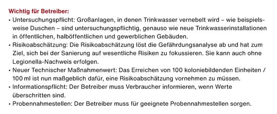 Die Neue Trinkwasserverordnung 2023 Teil 3 – Legionellen | SCHELL